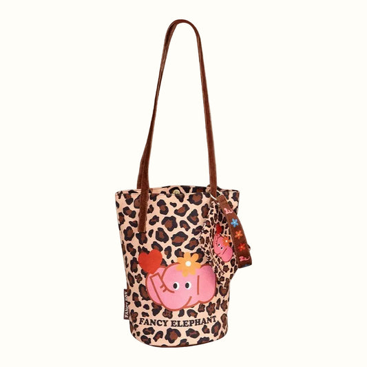 Bucket Shoulder Bag with Matching Pouch